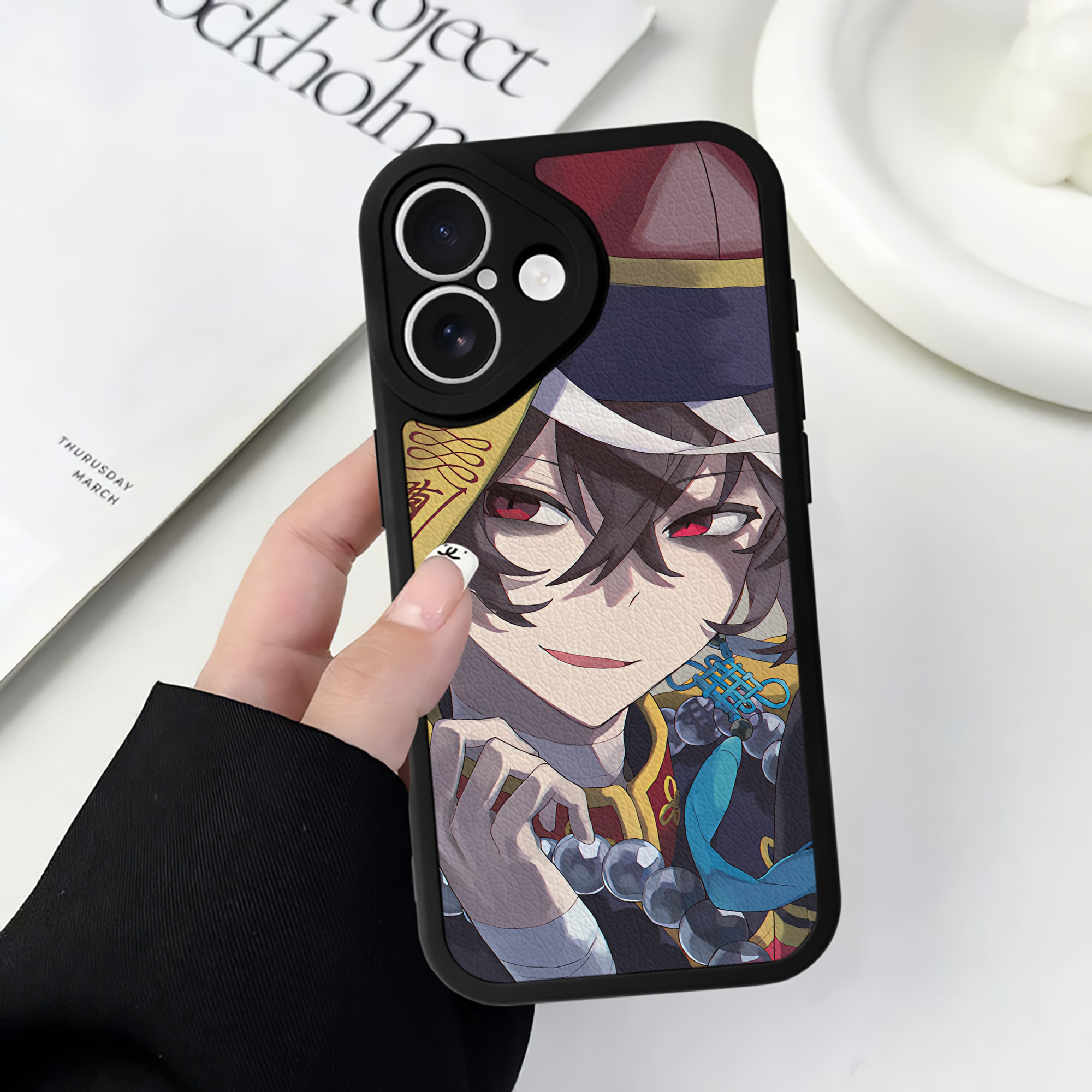 （画像用） 文豪ストレイドッグス Bungo Stray Dogs 【iPhone 16シリーズ対応】シリコンスマホケース（レザー調） 材質：シリコン